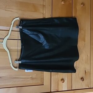 Old Navy faux black leather skirt